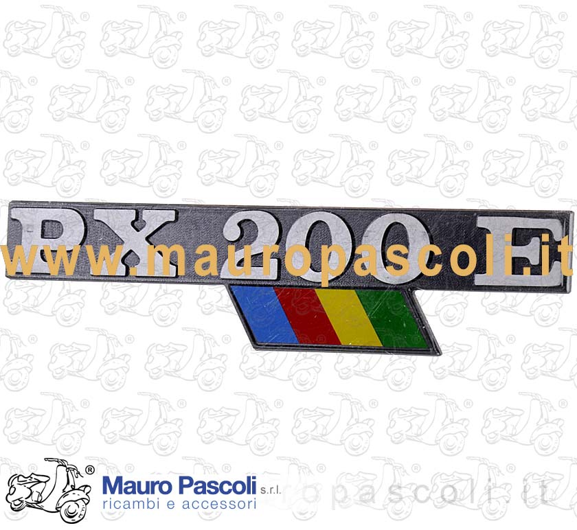 Targhetta laterale in metallo - px 200 e - modello arcobaleno.