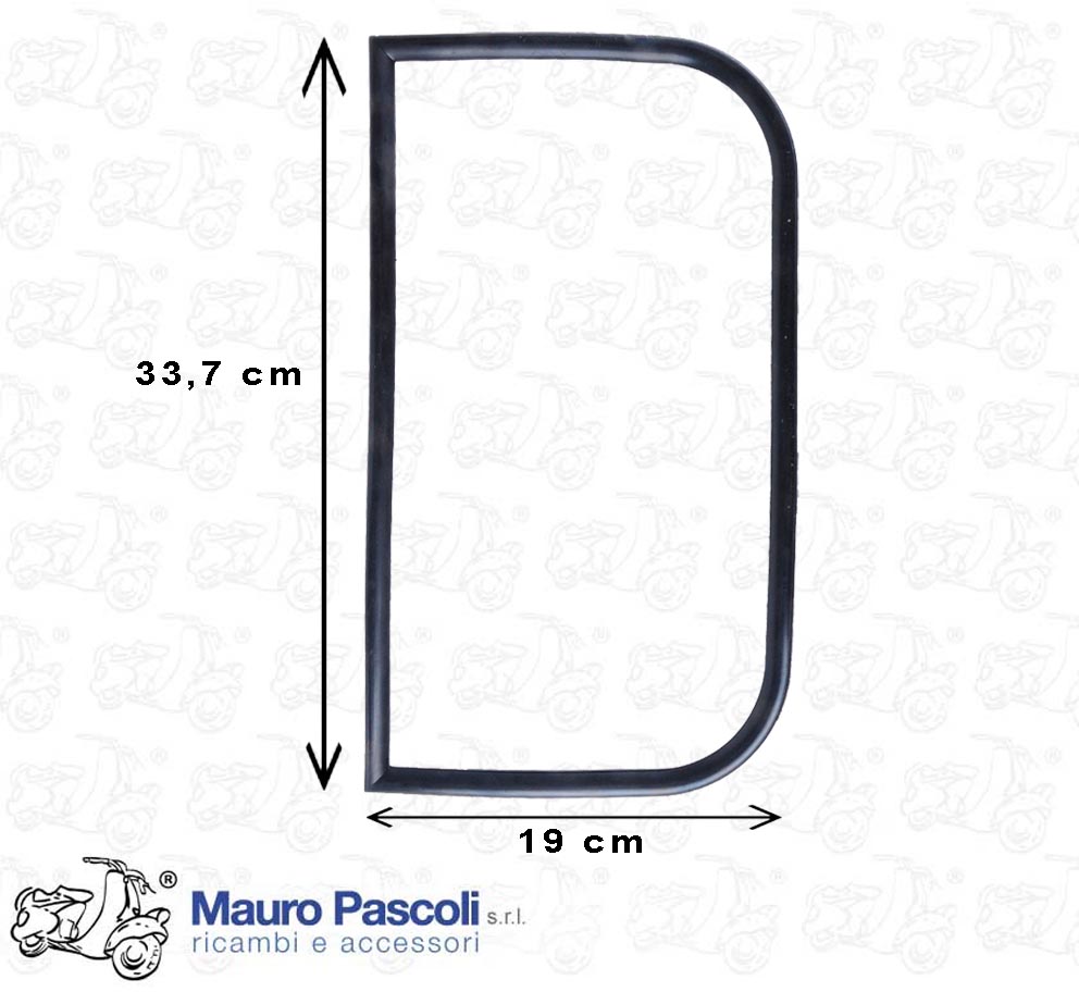 Guarnizione n 1 vetro fisso sportello portiera Ape - per lato:dx - sx.