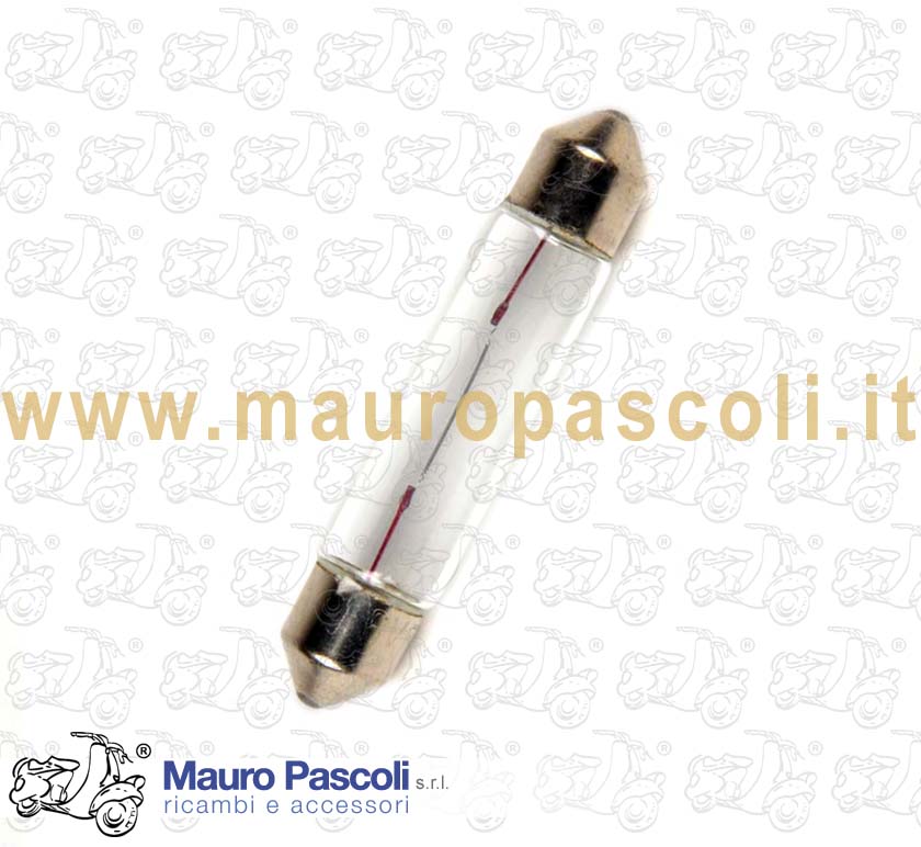 Lampadine 6 v x 3 w. siluro mm 6,5 x 38,per luce di posizione ant . post.vespa
