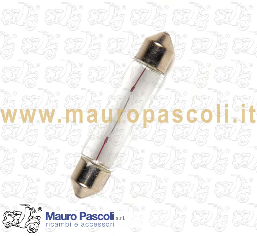 Lampadina   6 v. x 5 w. a siluro mm. 6,5 x 38.