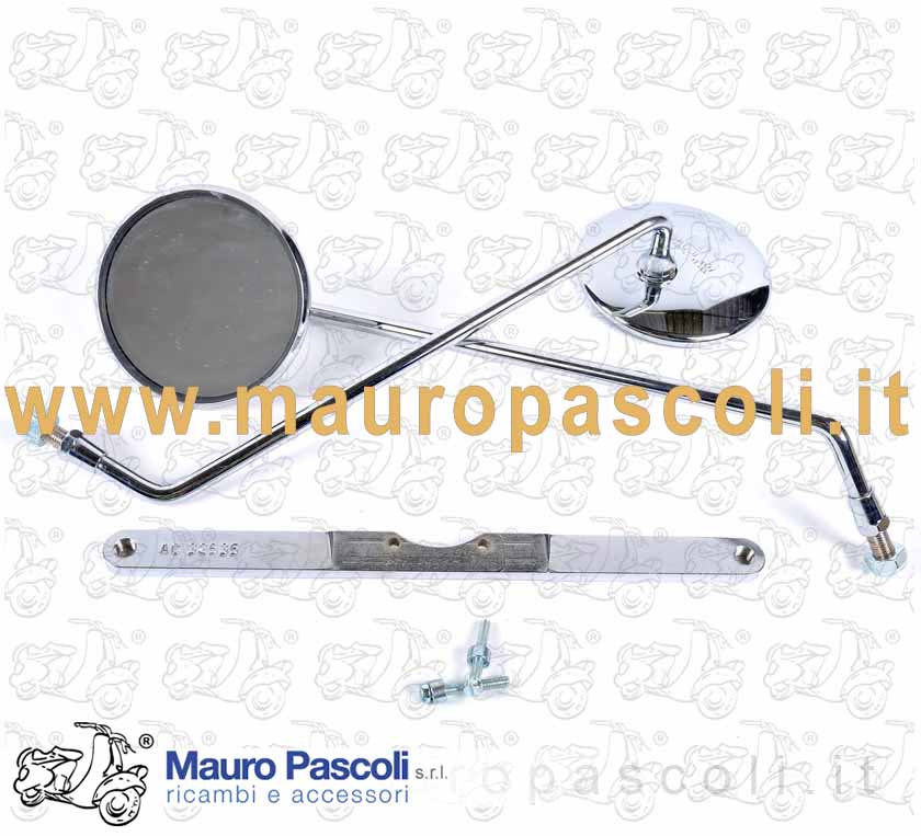 Coppia speccio lato dx - sx completo di staffa i viti,vespa 125 - 150 - 160.