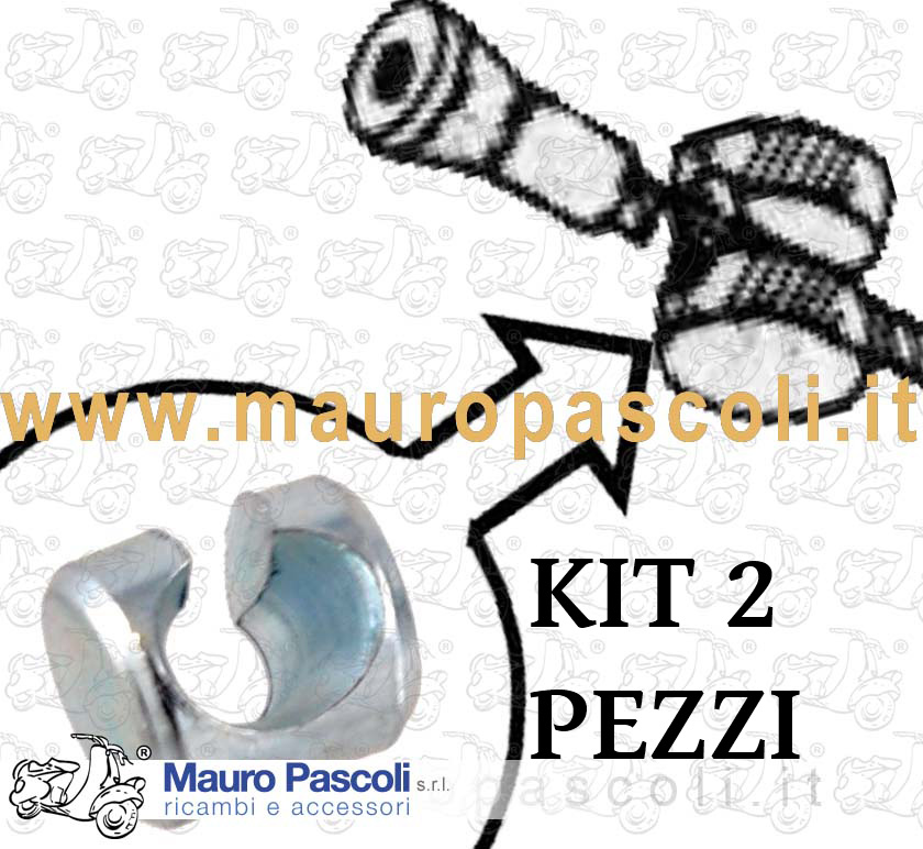 Kit 2 testina capsula leva filo frizione e leva freno anteriore,vespa.