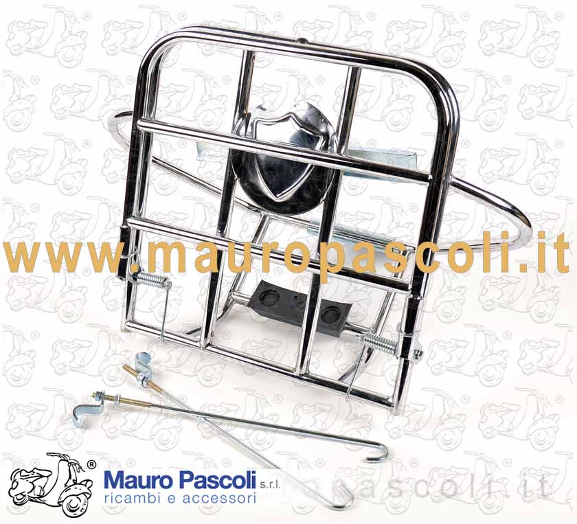 Rear chromium-plated carrier with spare tire carrier