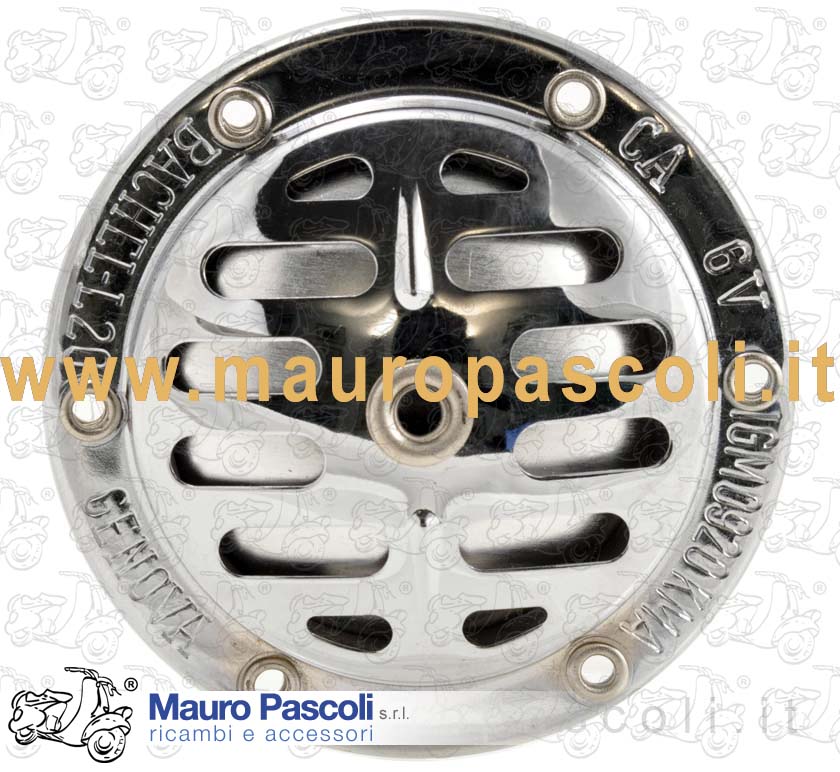 Clacson bachel cromato in corrente alternata,vespa 50 - 90 - 125.