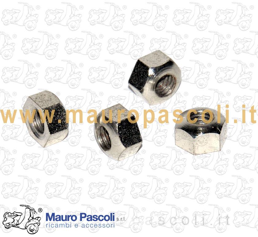 Kit 4 dadi per fissaggio piastra coperchio manubrio,vespa - ape.