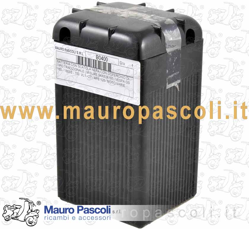 Batteria 6v-12 ah.tradizionale al piombo e acido elettrolitico,vespa gs - ss.