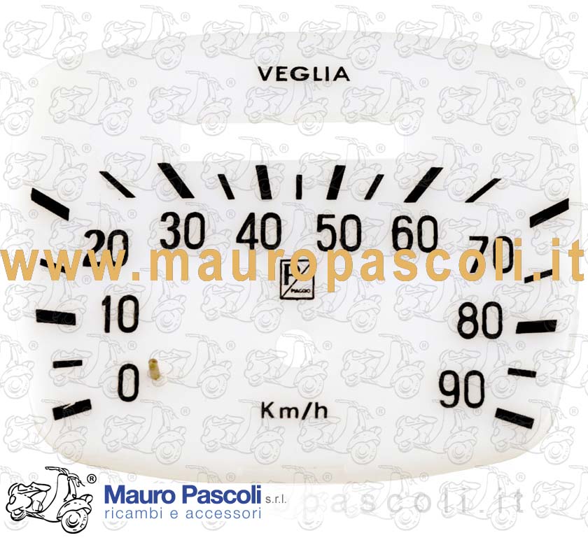 Quadrante contachilometro Vespa ,veglia borletti scala ck 90.