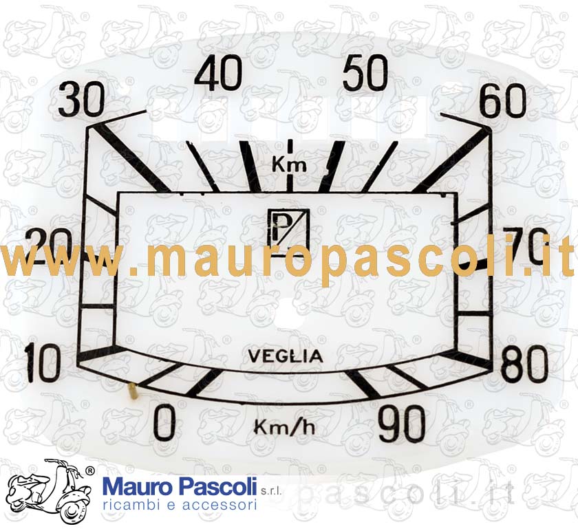 Quadrante contachilometro Vespa ,veglia borletti scala ck 90.