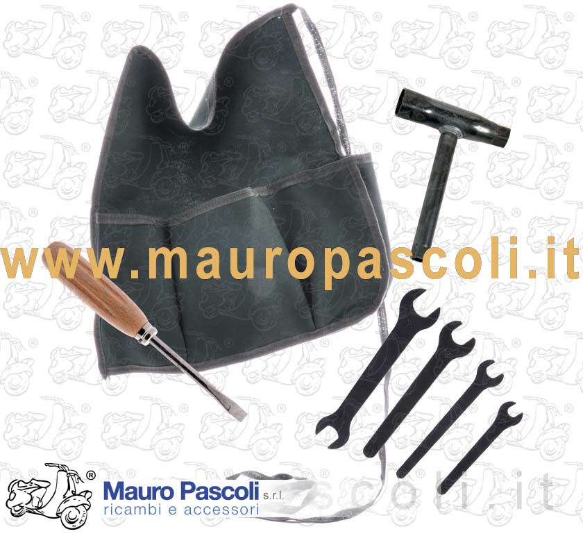 Kit trous completa d'attrezzi di corredo,trattamento brunito,vespa.