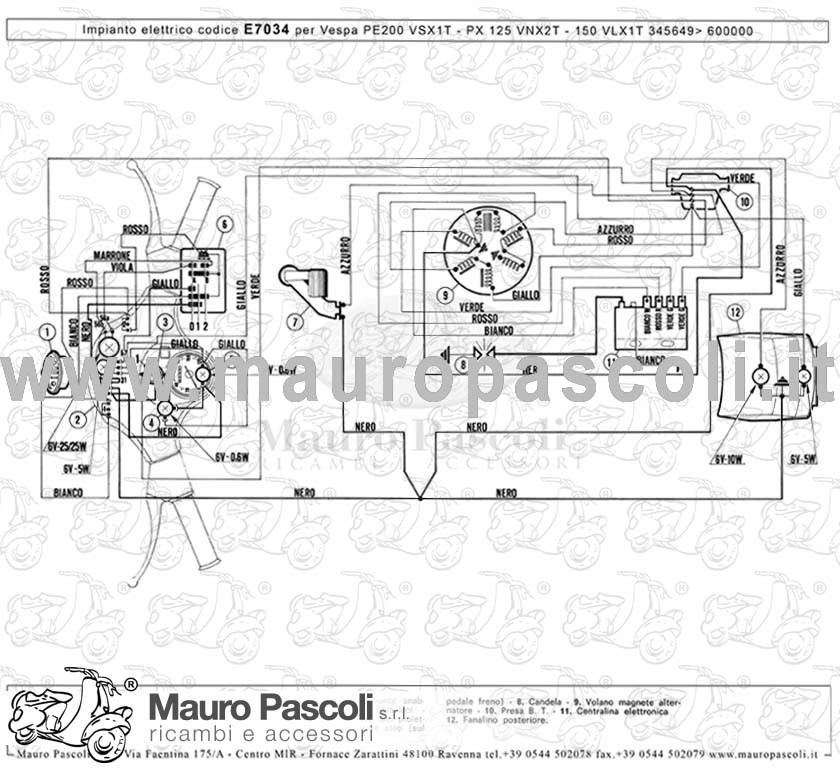 Gruppo cavetti impianto elettrico.pe 200 ,senza frecce  e rally acc ducati.