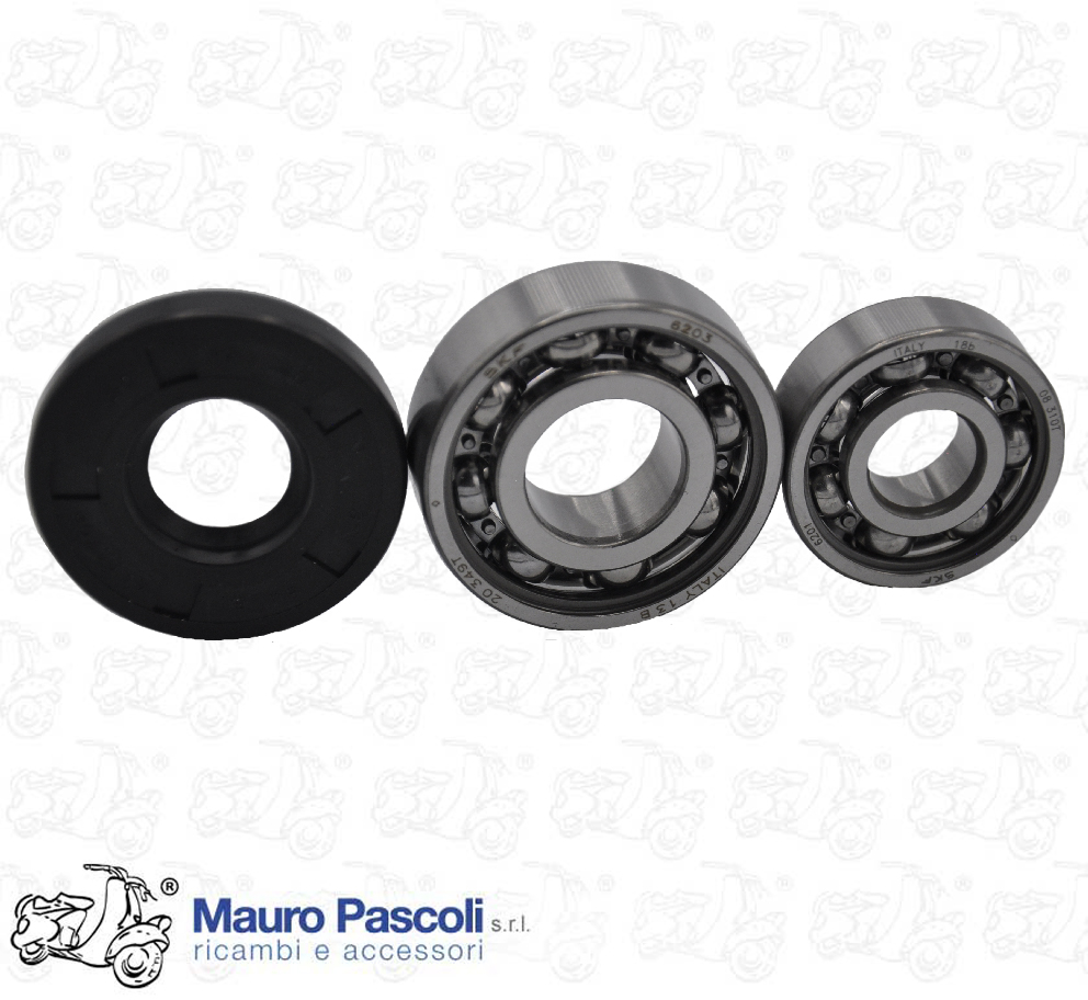 Kit cuscinetti e paraolio,asse ruota anteriore,vespa 50 - 125 - 150 - 200.