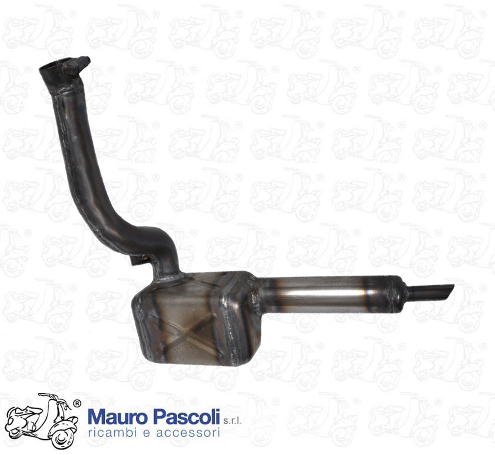 Marmitta completa,produz. m.pascoli srl,vespa 98 -dal motore  v98m 2298 >