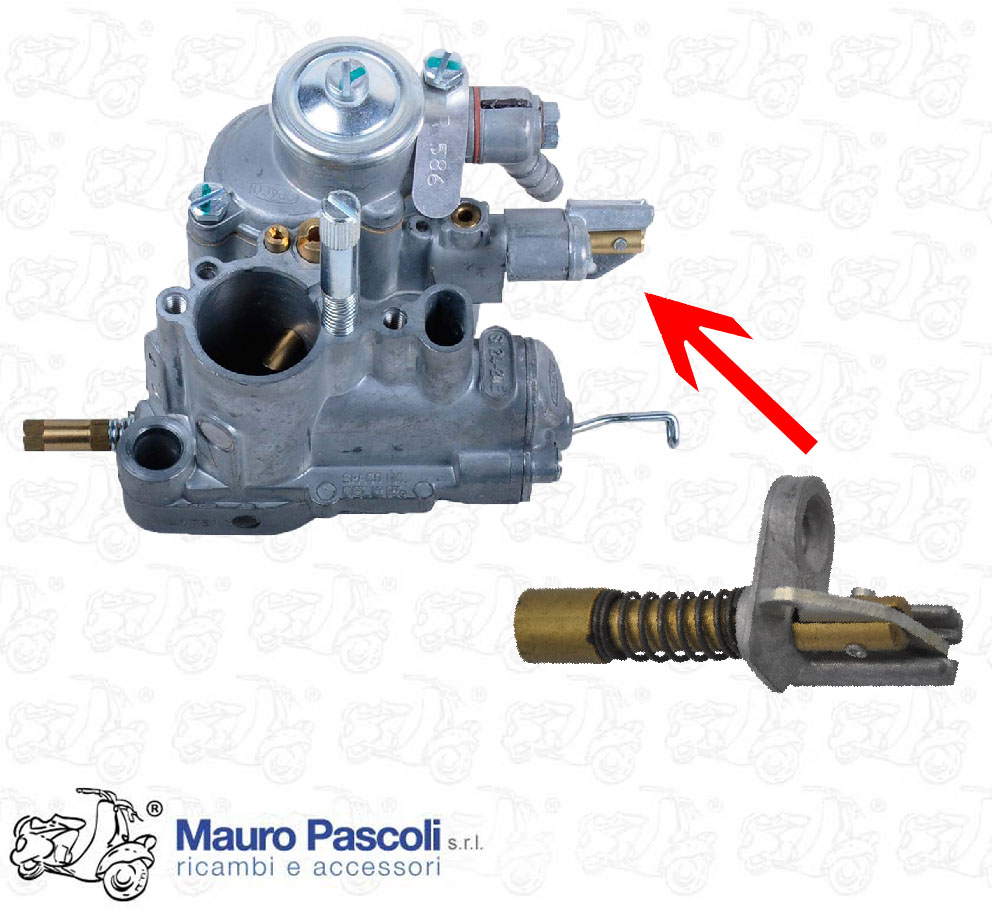 Dispositivo valvola starter al carburatore,vespa 80 - 125 - 150 - 200.