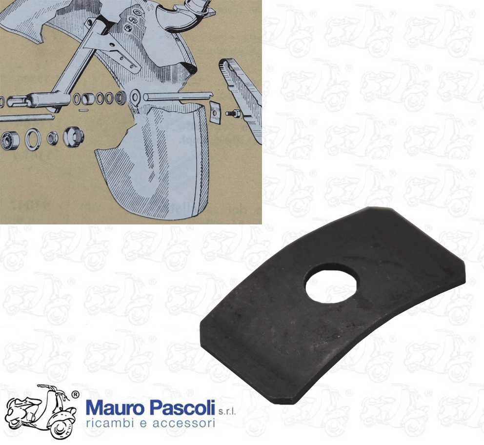 Piastrina di fermo perni del mozzo ruota anteriore,vespa - ape.