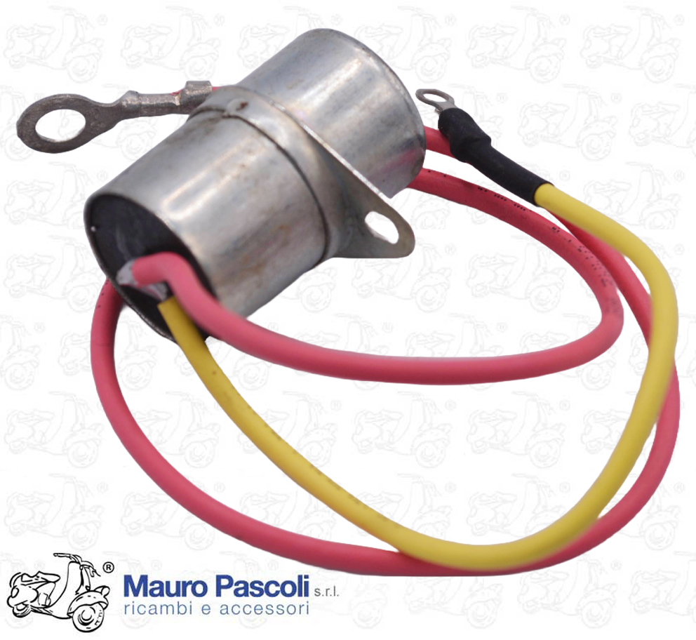 Condensatore a 2 cavi,giallo e rosso,vespa 150.