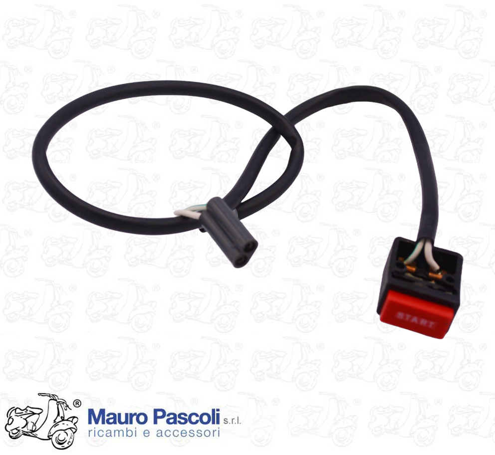 Pulsante motorino d'avviamento con cavetto,vespa 50 - 125 - 150 - 200.