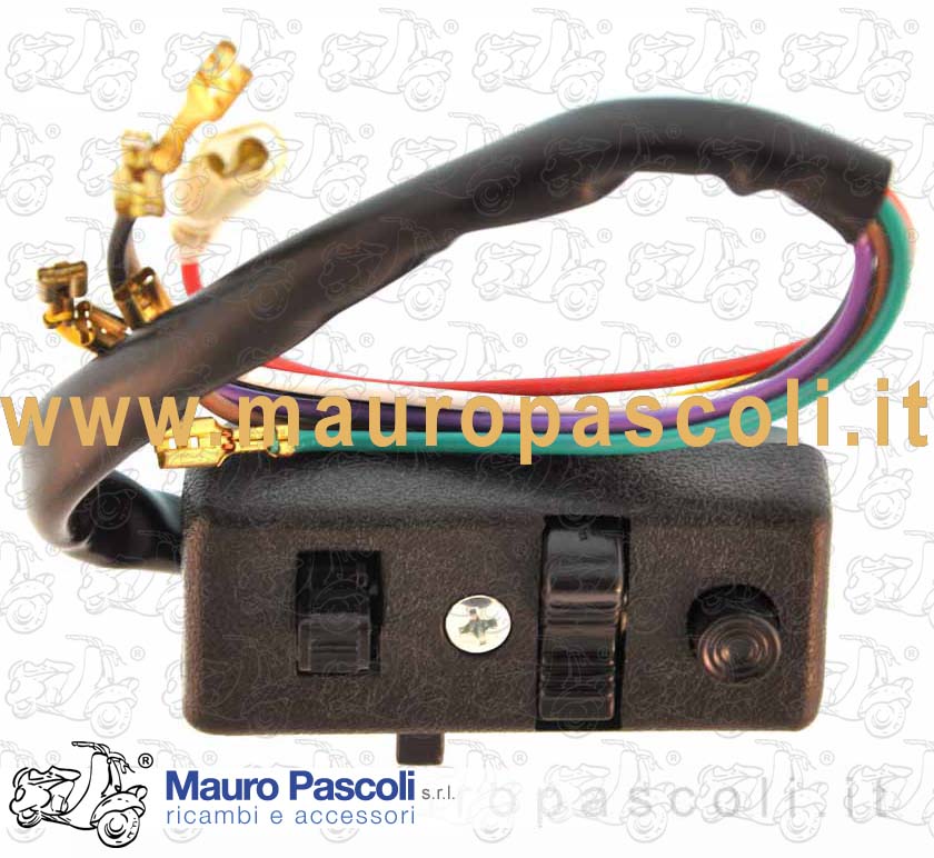 Commutatore completo luci,vespa px 125 -150. s/frecce e chiave manubrio.