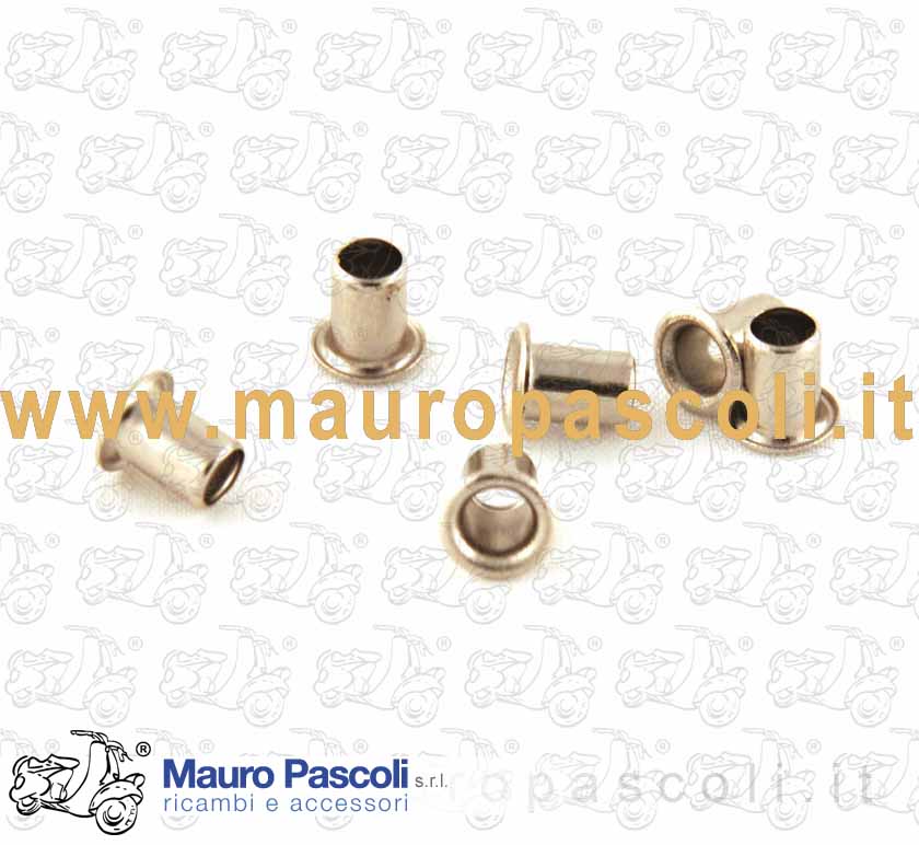 Kit n 8 occhielli nichelati per unione clacson,vespa - Ape - ciclomotori.