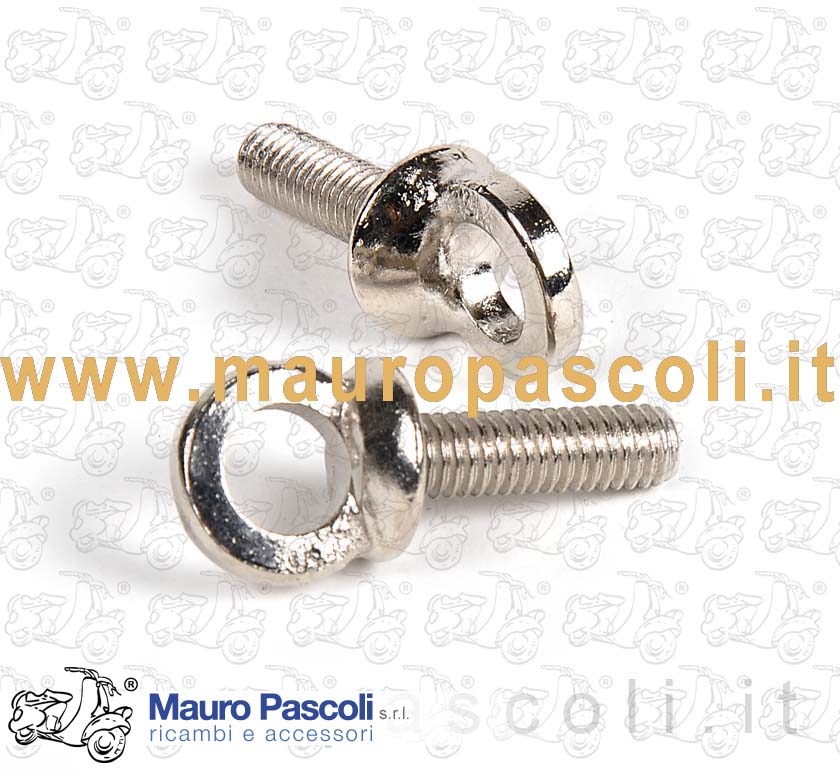 Kit n. 2 vite con occhiello per fissaggio maniglia sella biposto,vespa gs.