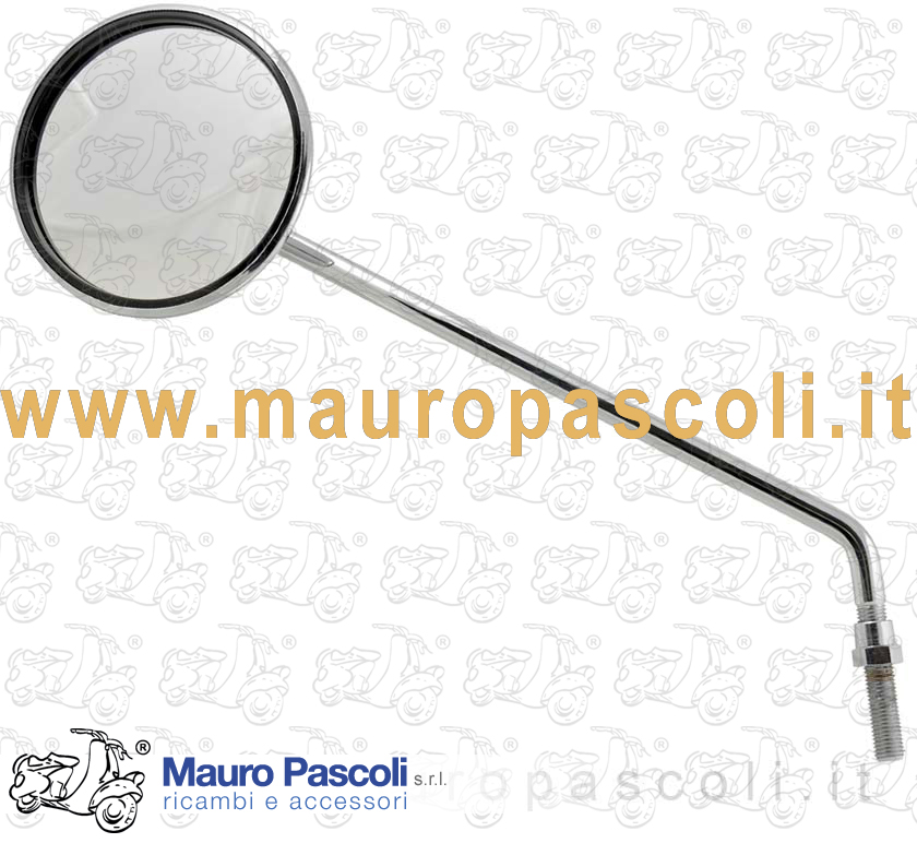 Specchio rotondo applicabile al manubrio,lato sinistro,vespa - ape.