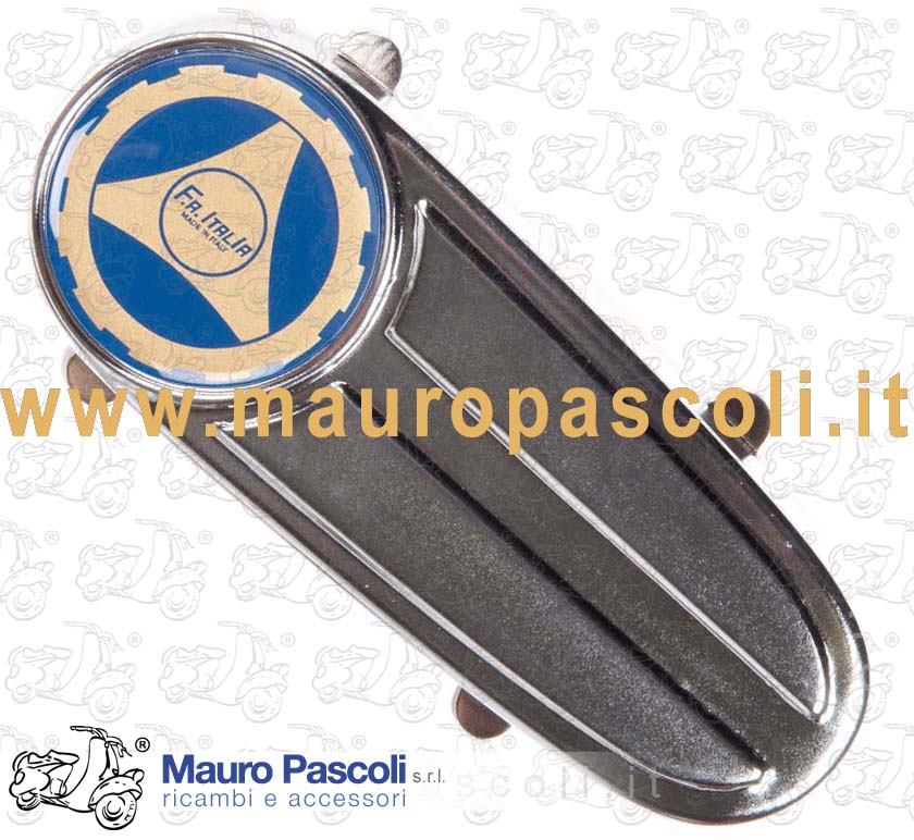 Coperchio del mozzo cromato con logo viganÒ colore blu.