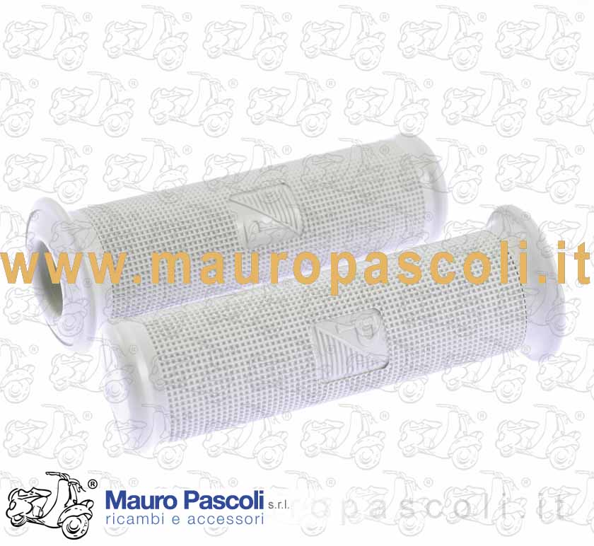 Coppia manopole grigio per manubrio con tubi mm 22,per Vespa  e ape.