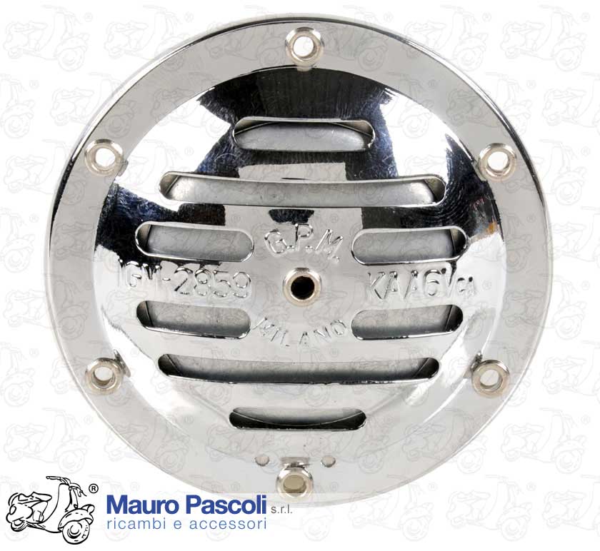 Clacson cromato in corrente alternata,vespa 50 - 150 - 180 - 200.