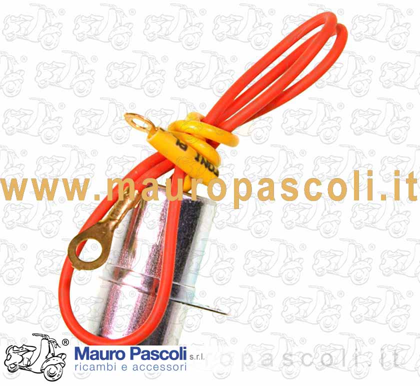 Condensatore a 2 cavi,giallo e rosso,vespa 150.