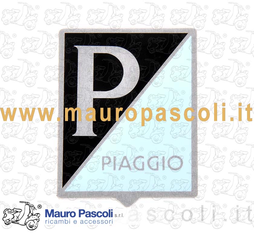 Scudetto logo anteriore,in alluminio,vespa 125 150 - ape.