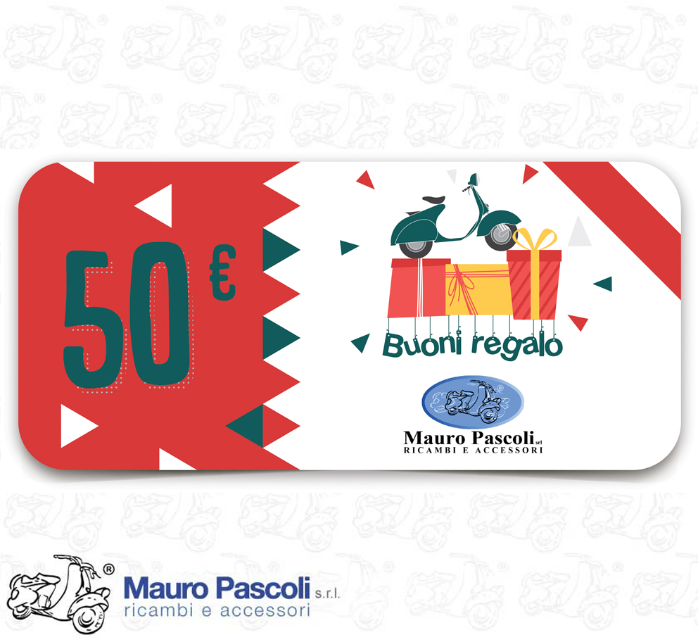 Buono regalo, valore da 50 euro,presso mauro pascoli srl.