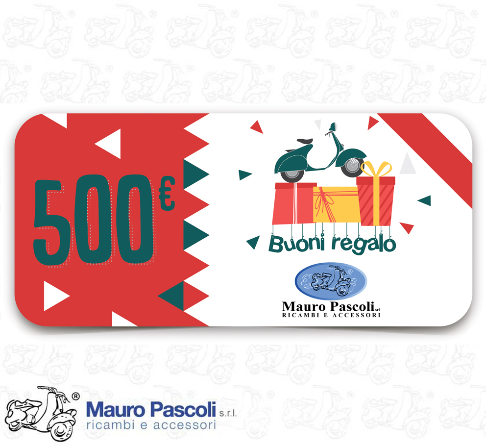 Buono regalo, valore da 500 euro,mauro pascoli srl.