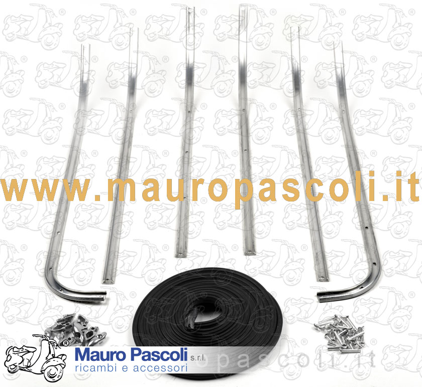 Kit pavimento completo:alluminio,gomma,terminali e ribattini,vespa super