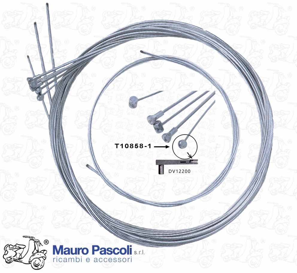 KIT N 6 VESPA CABLE DE TRANSMISIÓN.