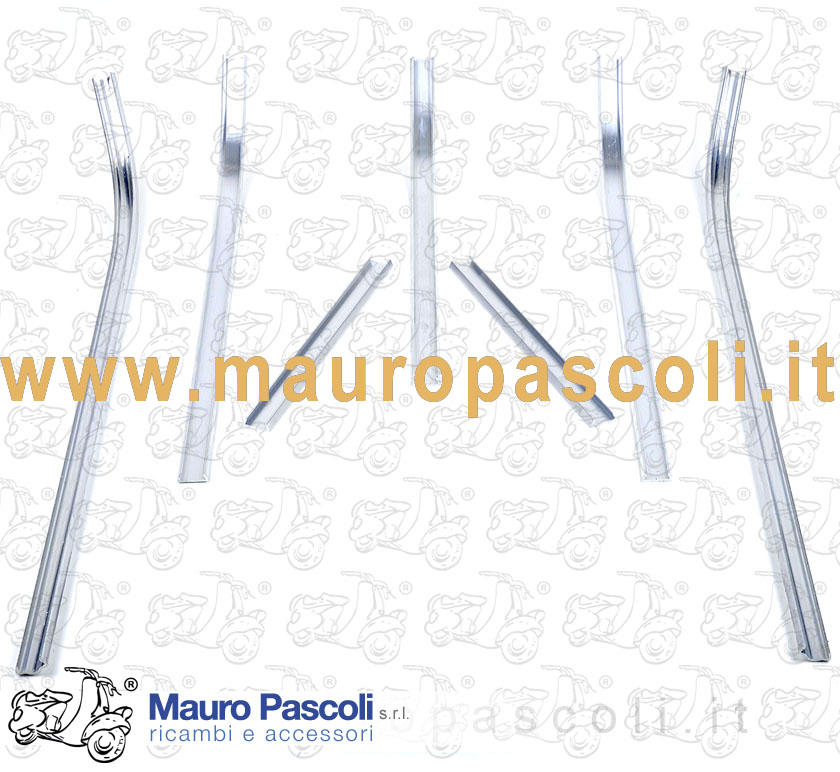 Kit 7 listelli alluminio del pavimento pedana,vespa 125 1954>55.