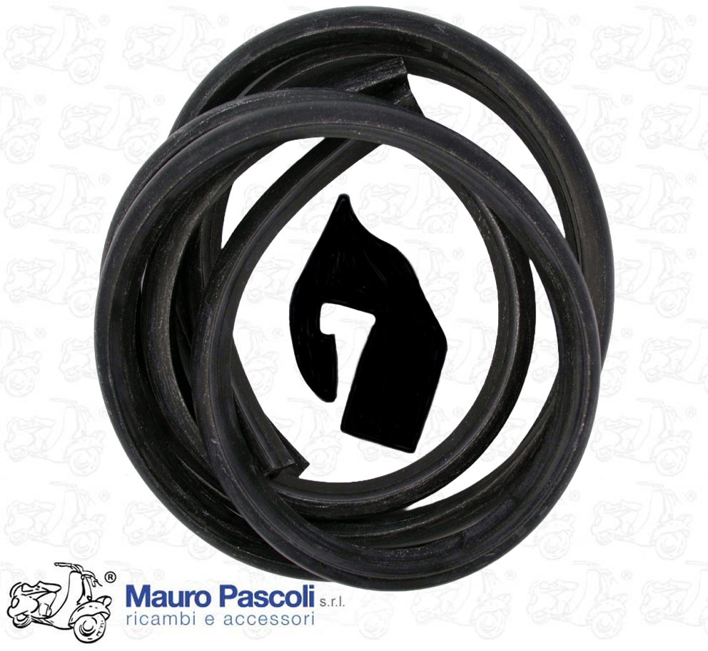Kit n 2 profilato gomma nero,cofani dx e sx Vespa px - pe arcobaleno - t5.