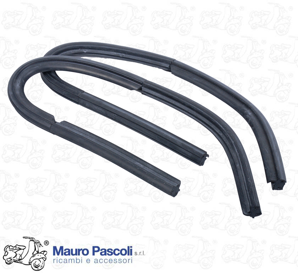 Coppia guarnizione vetro deflettore apribile portiera dx - sx.,vespa 400.