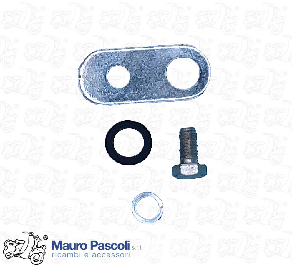 Kit gommino con piastrina e vite,serraguaina cavo contachilometri ,vespa.