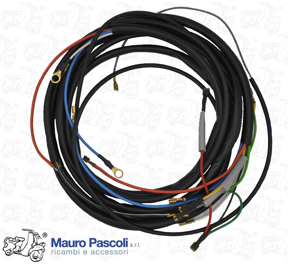 Gruppo cavetti Vespa 50 elestart completo con faston e tubetti isolanti
