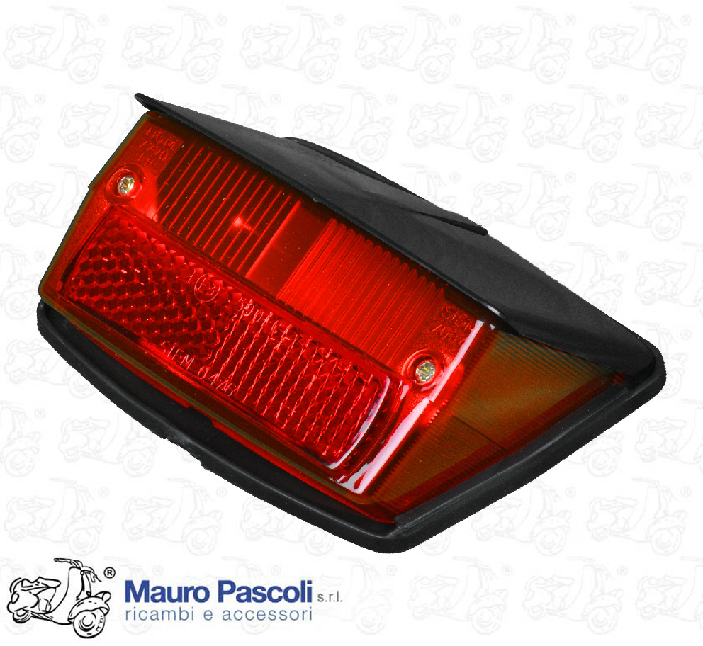 Fanalino posteriore completo nero. - originale siem - Vespa 50 special.