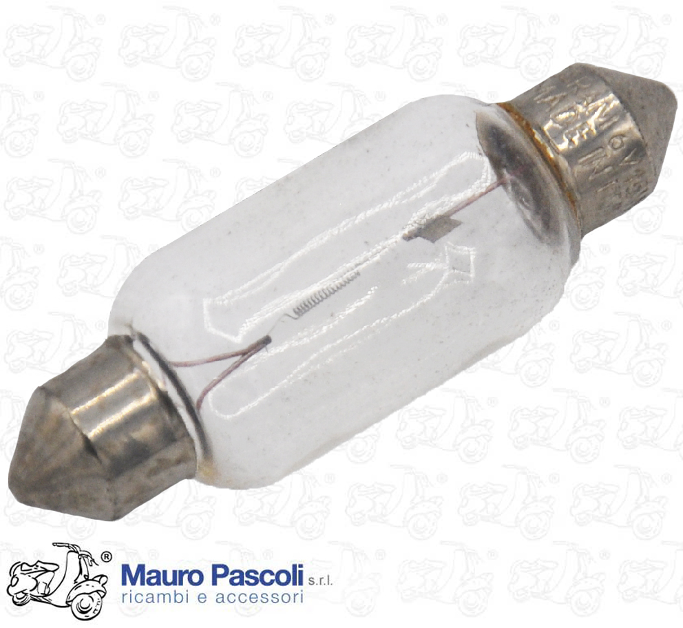 Lampadine 6 v. x 15 w. a siluro mm. 15 x 43,vespa 50 - ciclomotori - Ape 50.