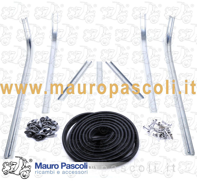 Kit pavimento :listelli alluminio,gomma,terminali,ribattini,vespa vi giorni.