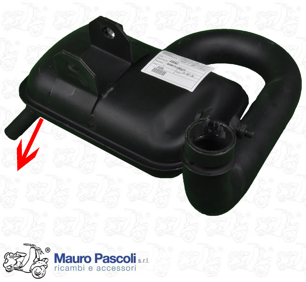 Auspuff Vespa PX 125-150 Original Piaggio Ersatzteil mit D.G.M. homologiert