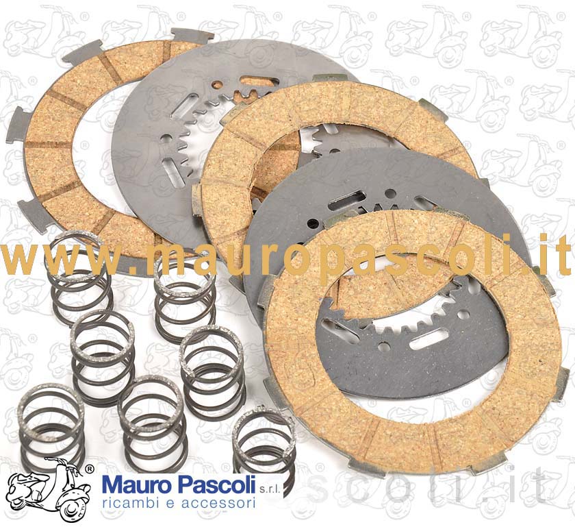 Kit frizione completa con molle,vespa 125 t5 - 180 - 200 rally - pe.