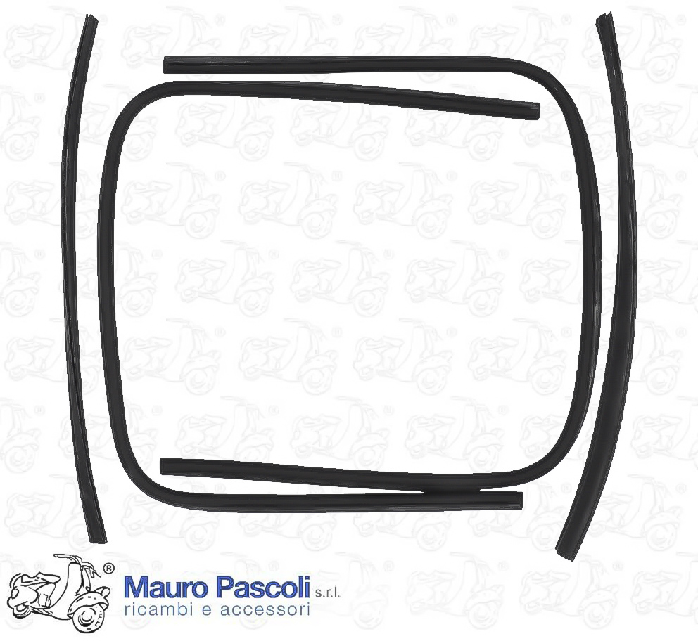 Kit guarnizione n 2 vetro fisso sportello portiera Ape - per lato:dx - sx.