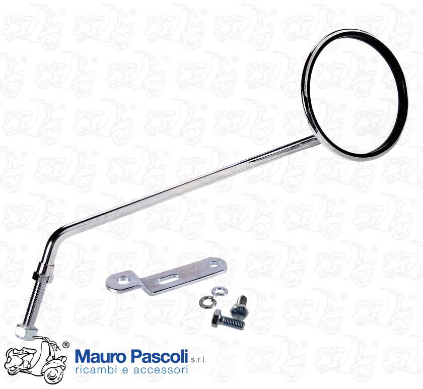 Chromium-plated mirror with bracket