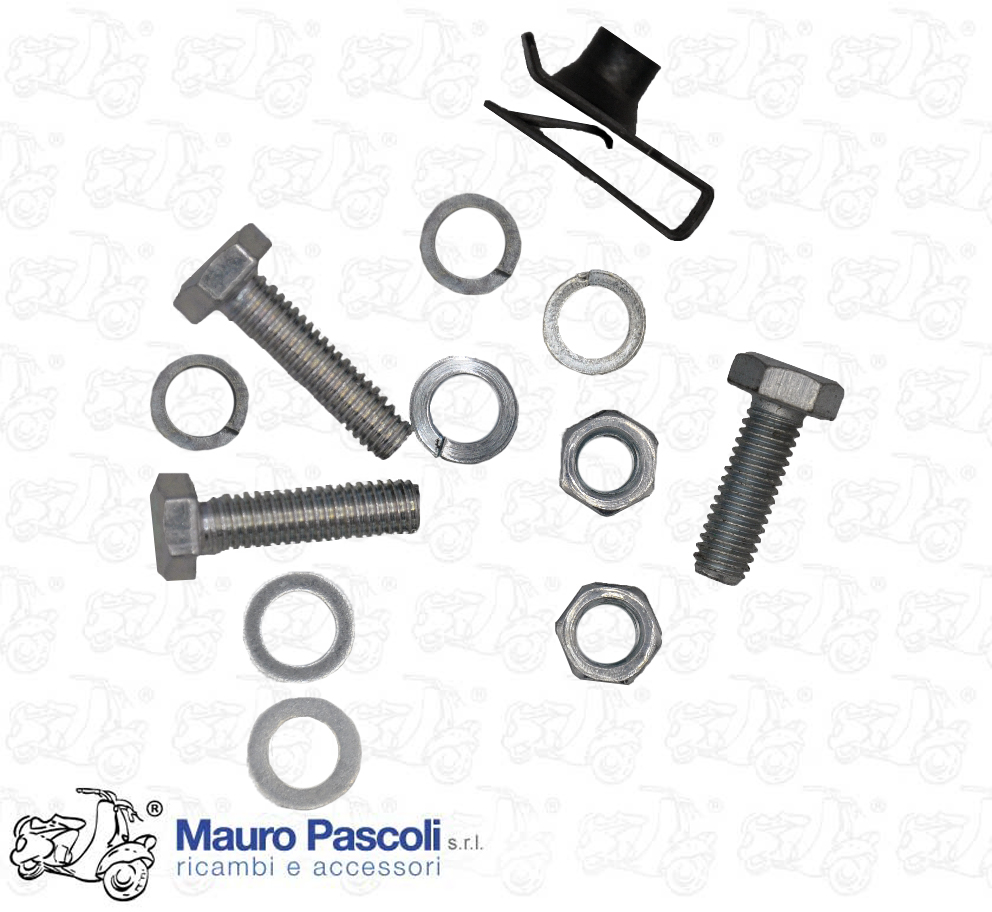 Kit piastrina bulloni fissaggio pedale freno alla pedana,vespa.