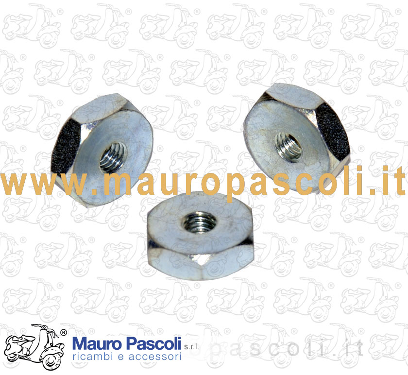 Kit 3 dado mm. 8 x 22 piatto,fissaggio ruota di scorta,vespa.