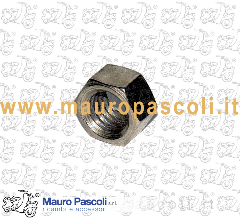 Dado mm 8 x 11 nichelato,unione cerchio ruota,vespa - ape.
