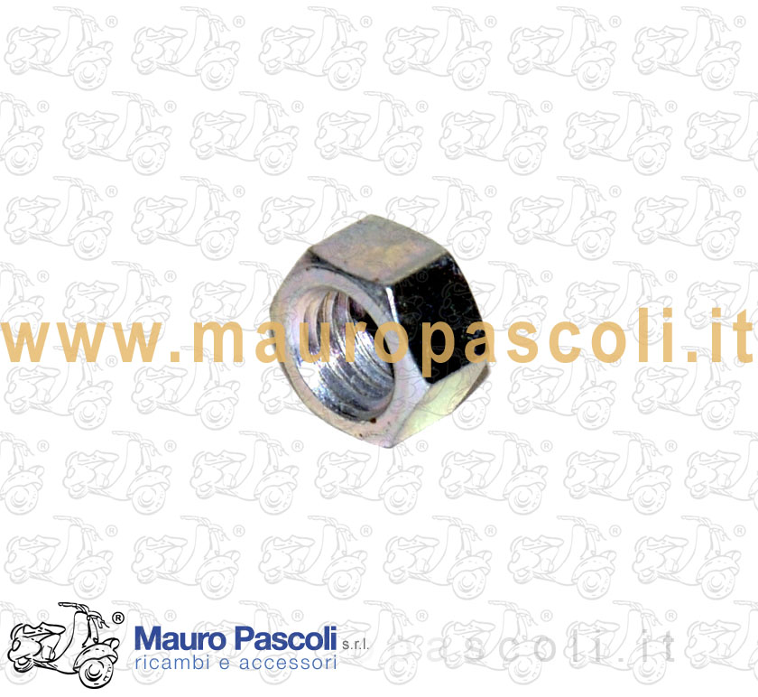 Dado mm 8 x 11 h 7 ,zincato,unione cerchio ruota,vespa - ape.