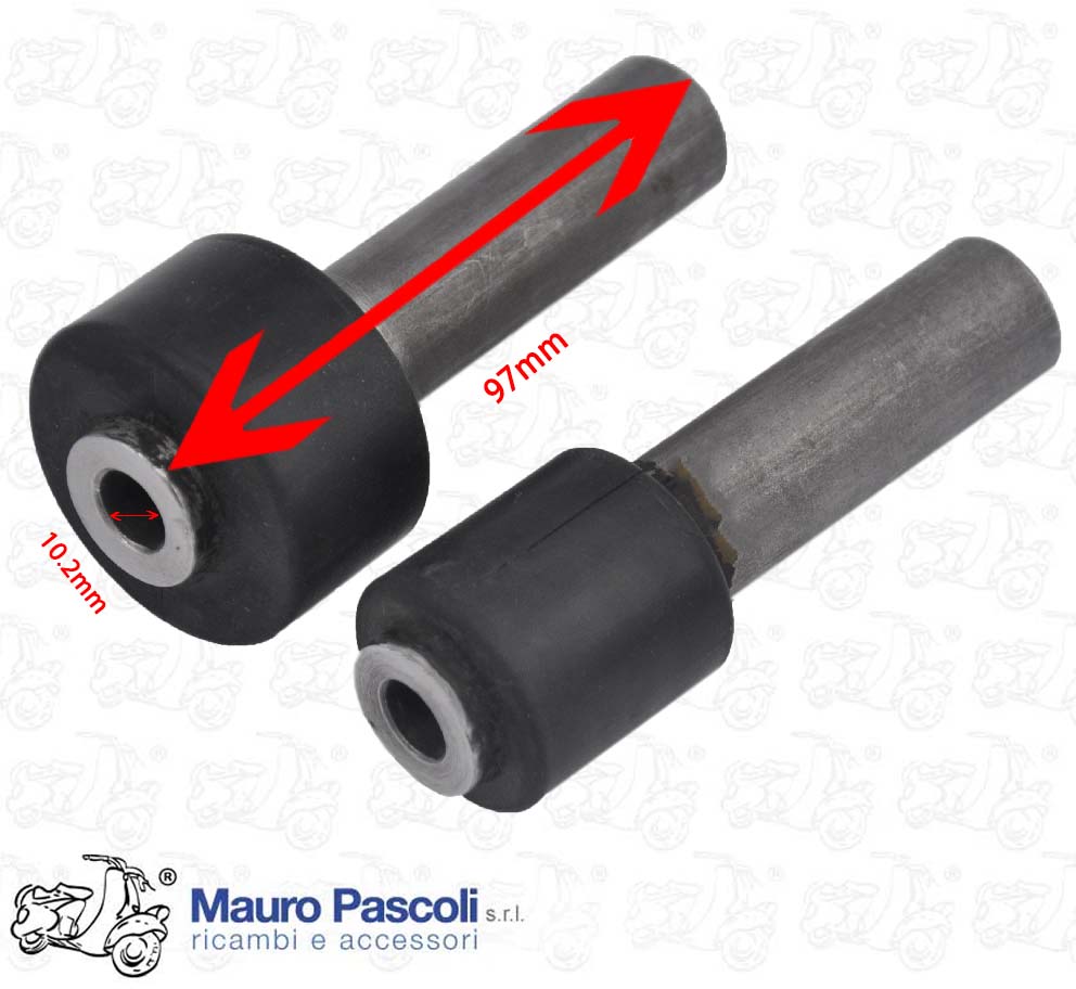 Kit n 2 tampone traversa supporto motore,vespa 50 - 90.